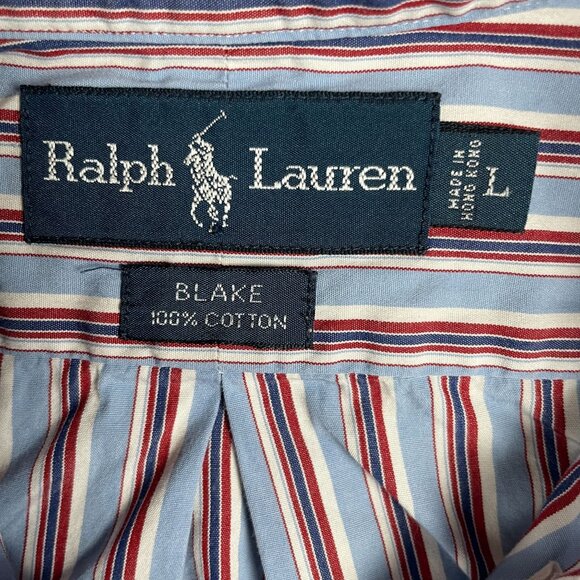 Ralph Lauren Shirt Mens L Blake Striped Office Capsule Everyday Minimal Staple - Picture 7 of 8